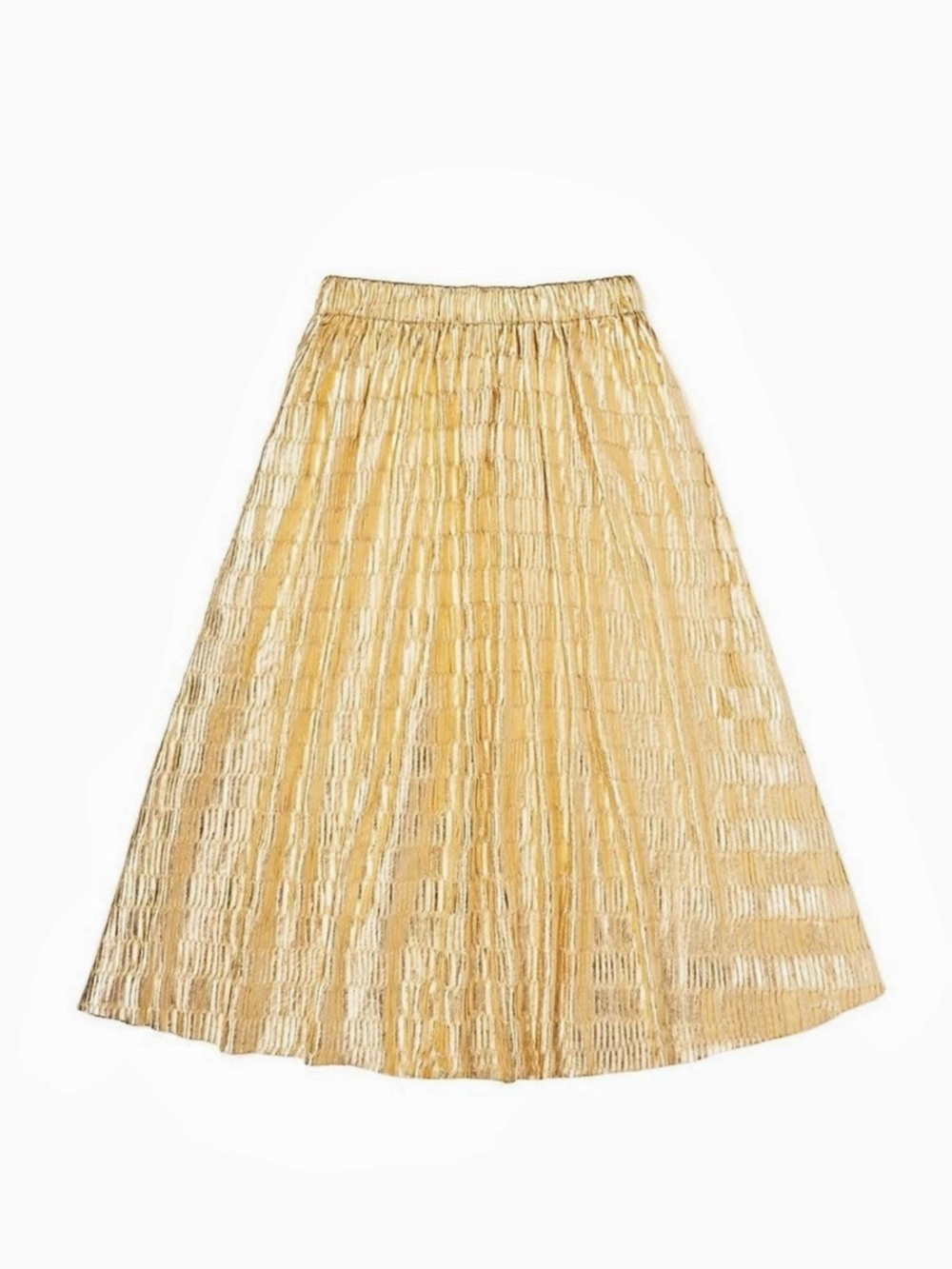 Buru NWT Metallic Pleated Skirt - Gold - Size S/M